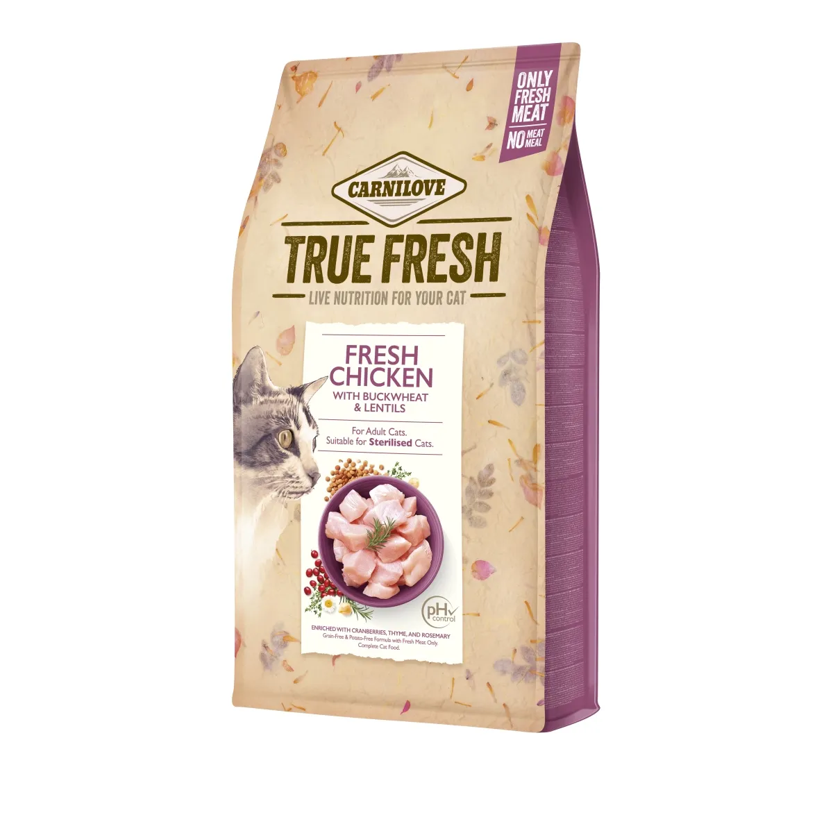 Carnilove True Fresh kassi kuivtoit, kana, 1,8 kg - Tootepilt