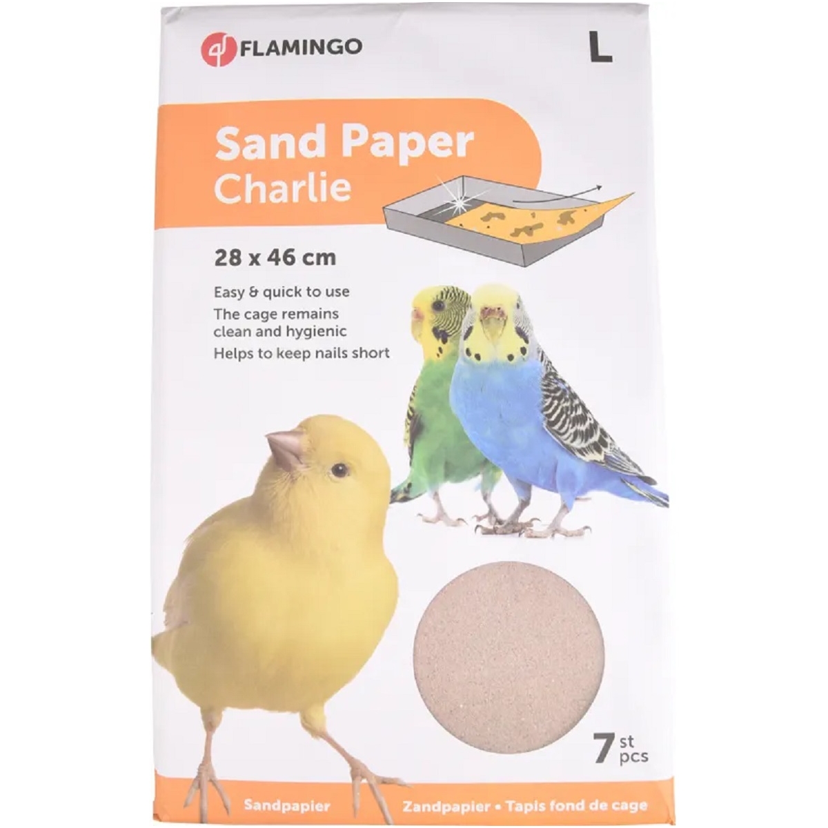 Flamingo lindude liivapaber 28 x 46 cm, 7 tk - Tootepilt