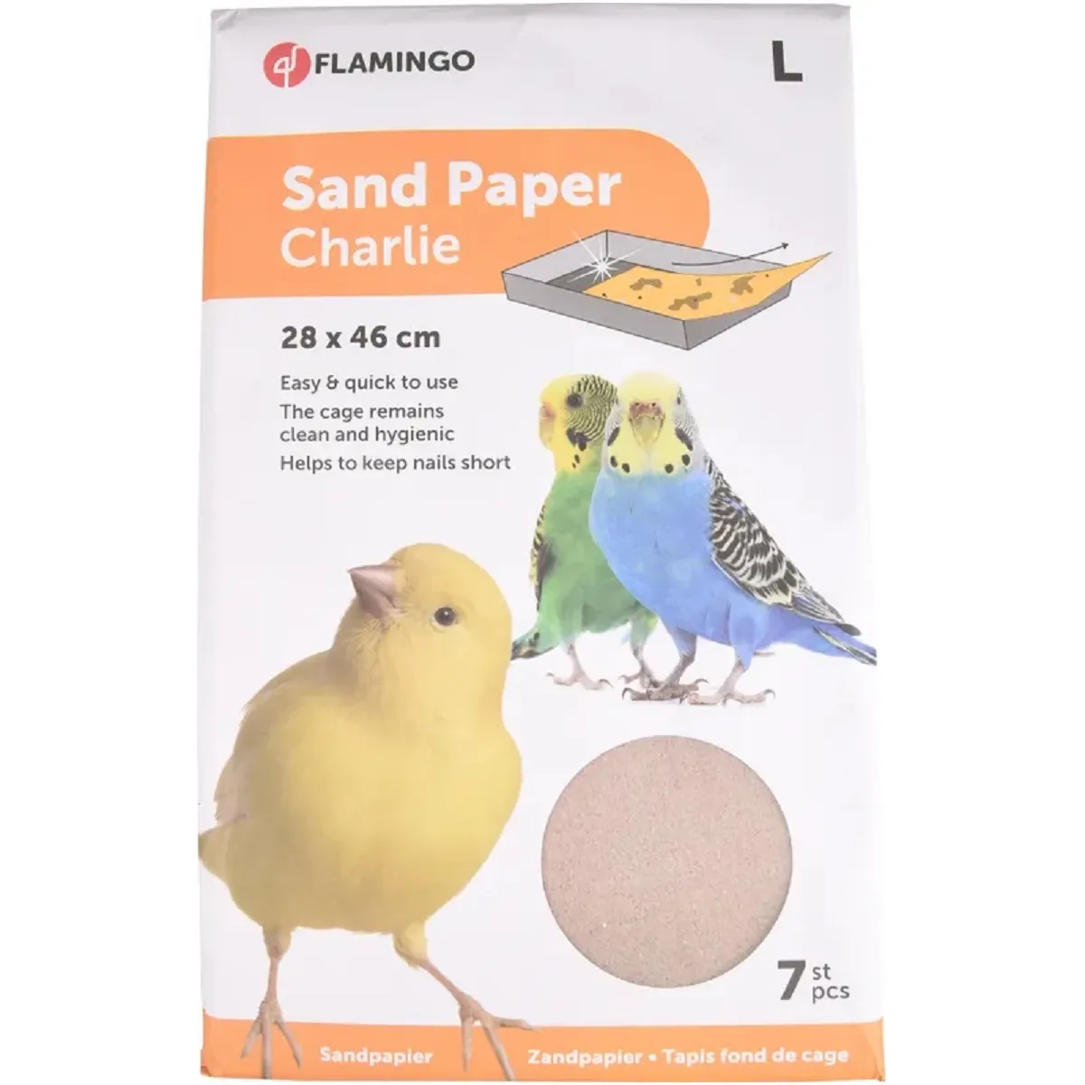 Flamingo lindude liivapaber 28 x 46 cm, 7 tk - Tootepilt