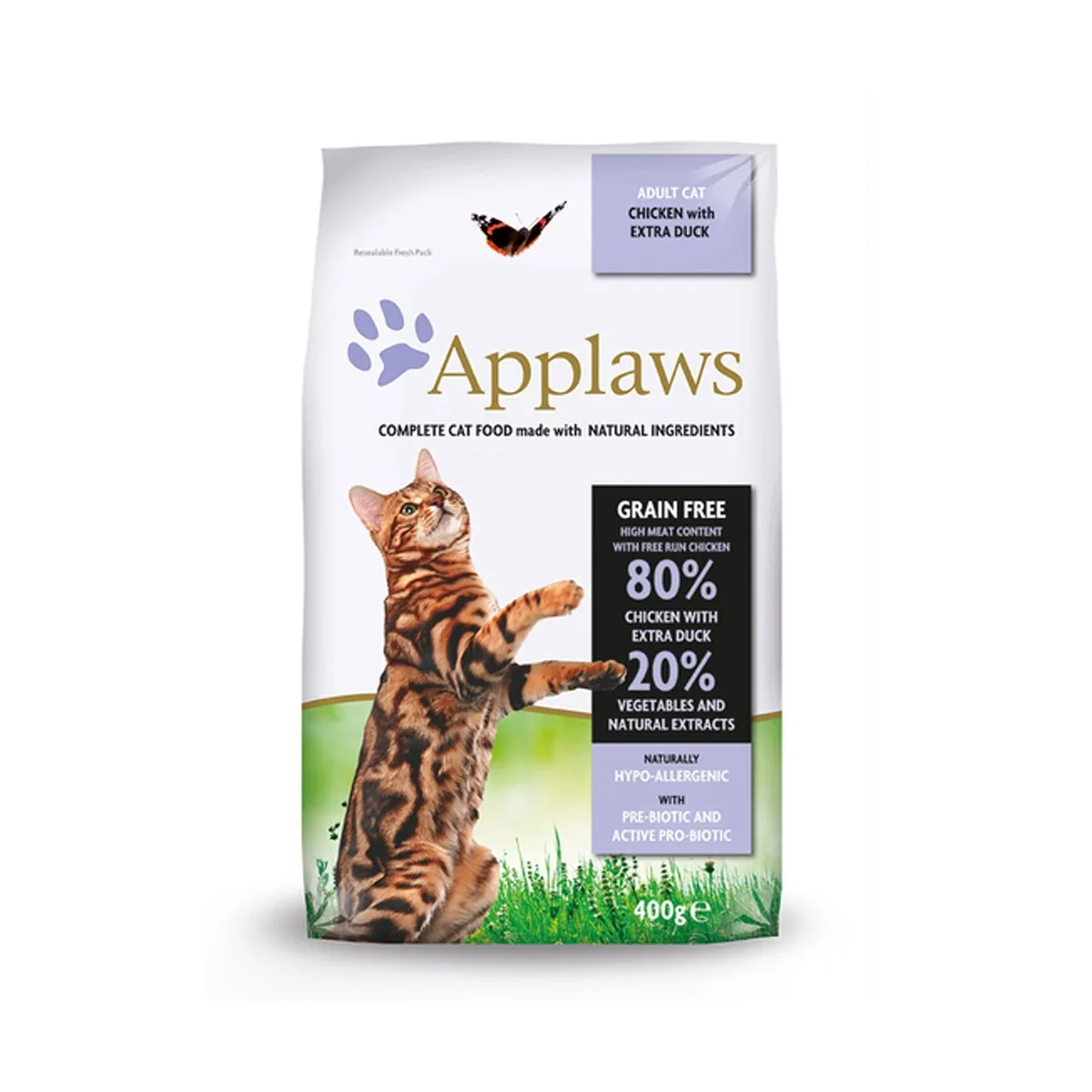 Applaws kuivtoit kassidele, kana- ja pardilihaga, 400 g - Tootepilt 1