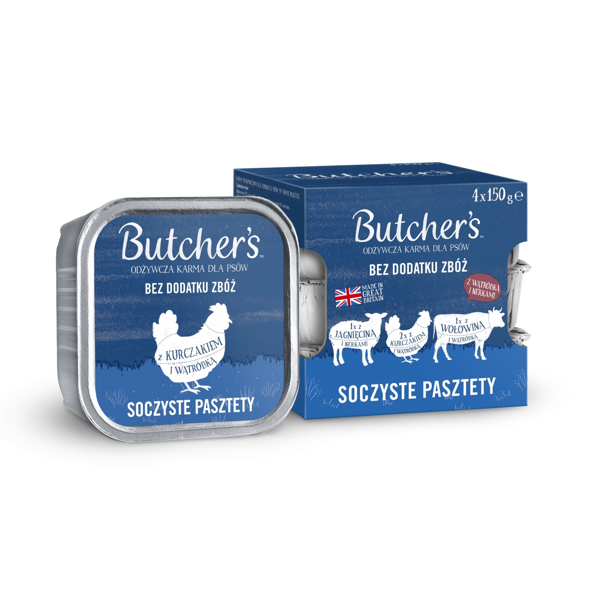Butcher's Original pasteet koertele lammas/kana/veis 150g x 4tk - Tootepilt