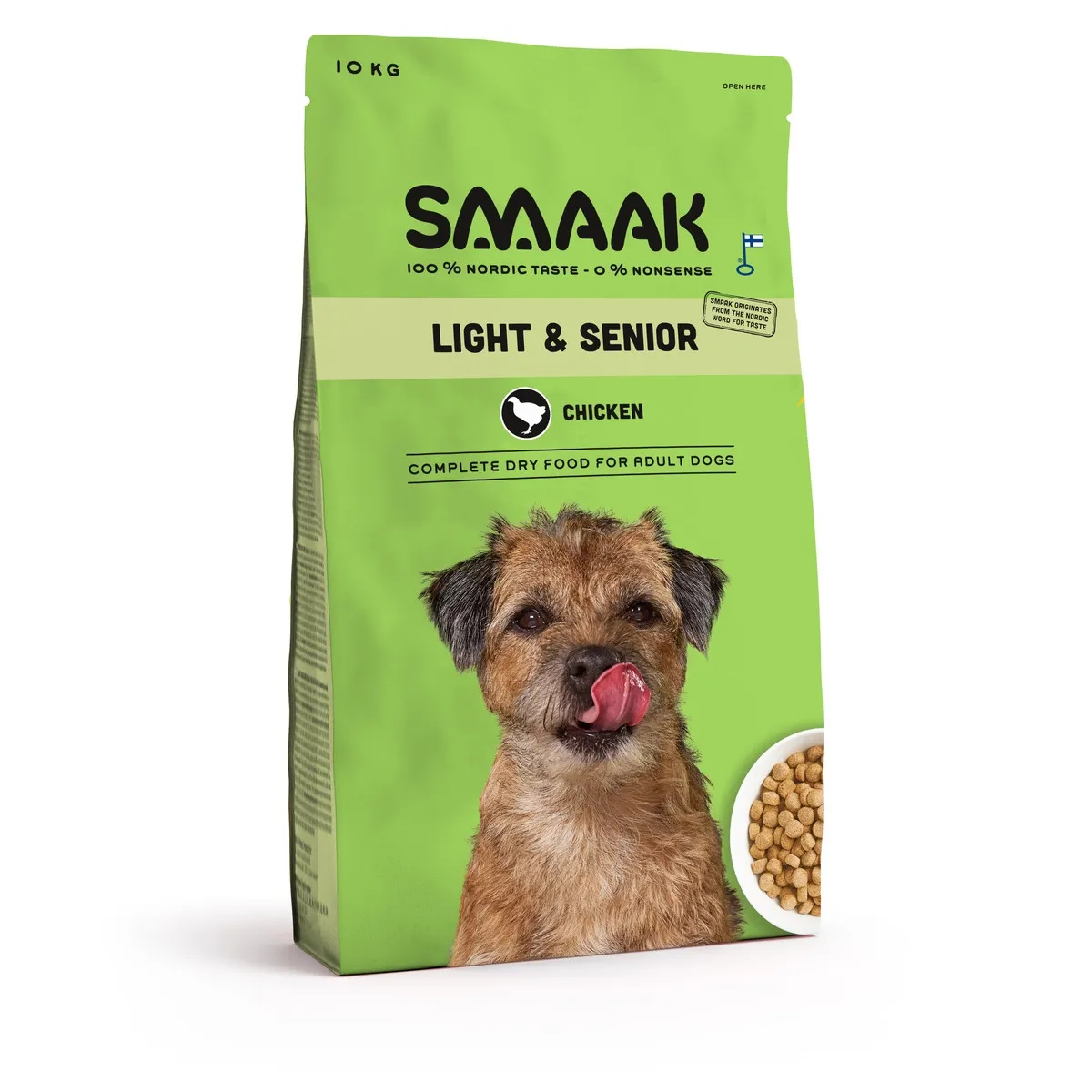 SMAAK Light/Senior koera kuivtoit, kana, 10 kg - Tootepilt
