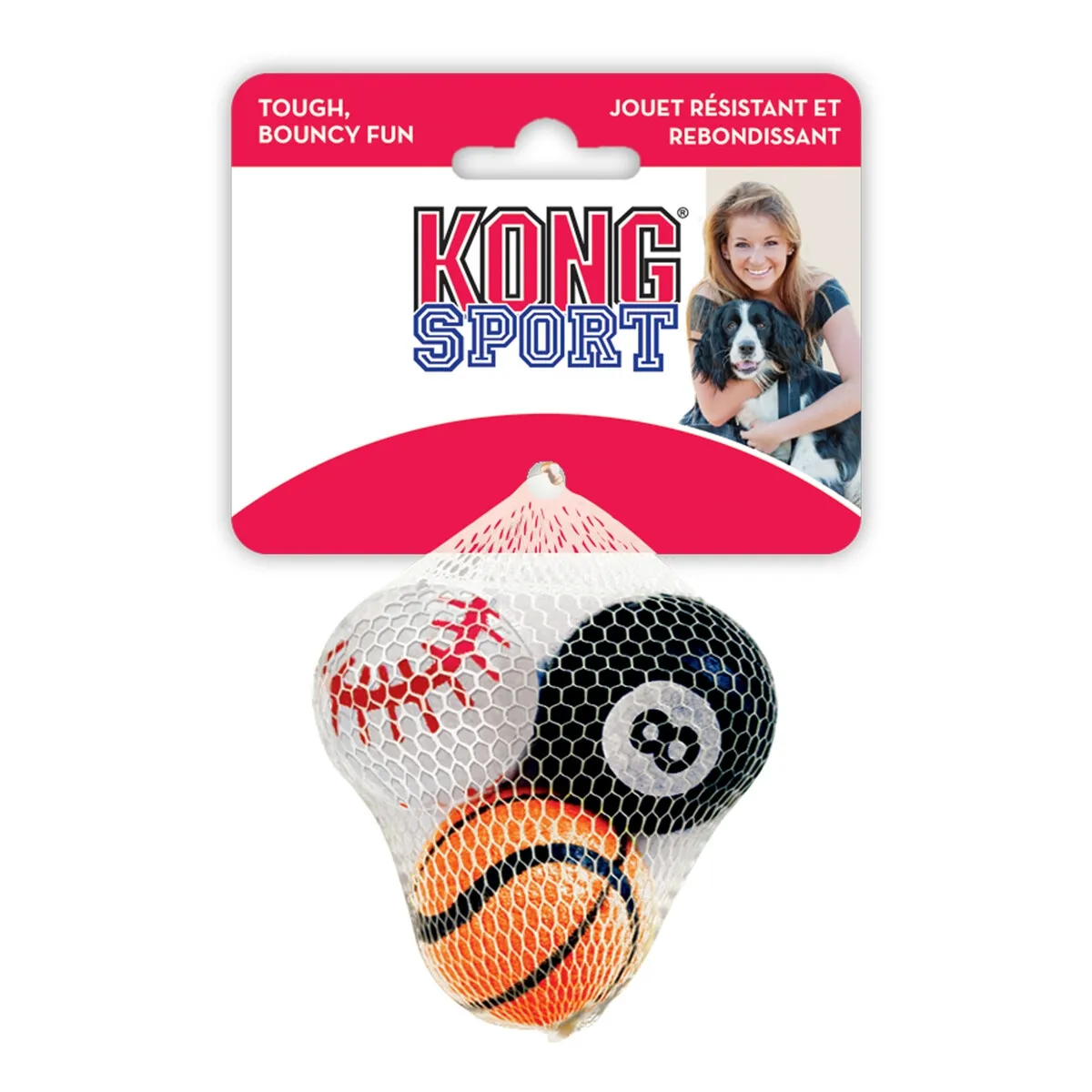 KONG Tennis Sport Balls koera mänguasi, S, 3 tk - Tootepilt