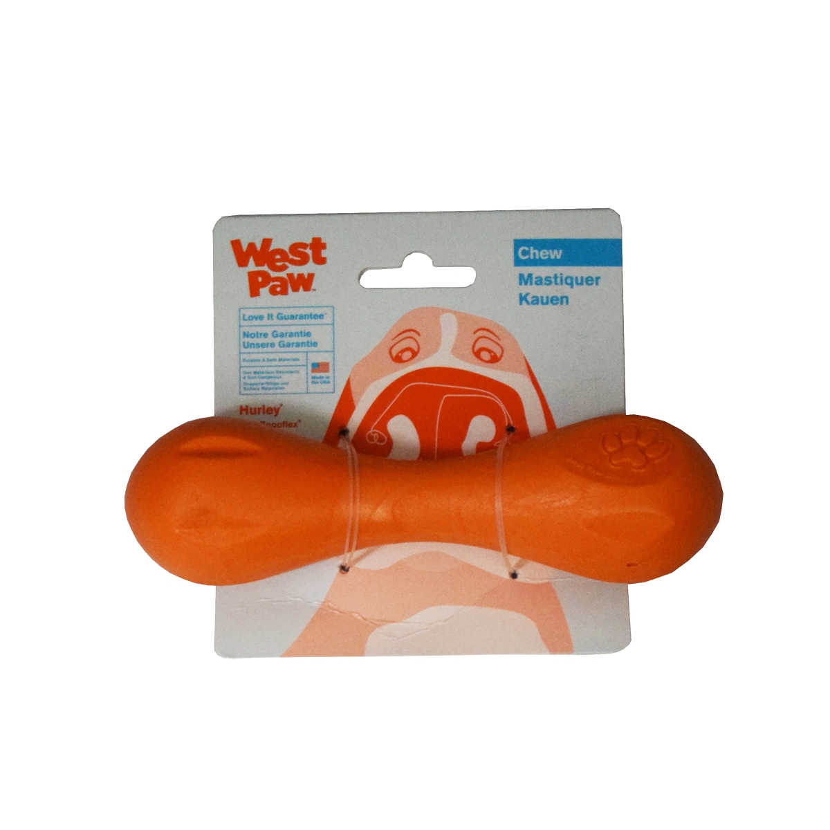 West Paw Hurley kummist mänguasi koertele 15,2 cm, oranž - Tootepilt 1