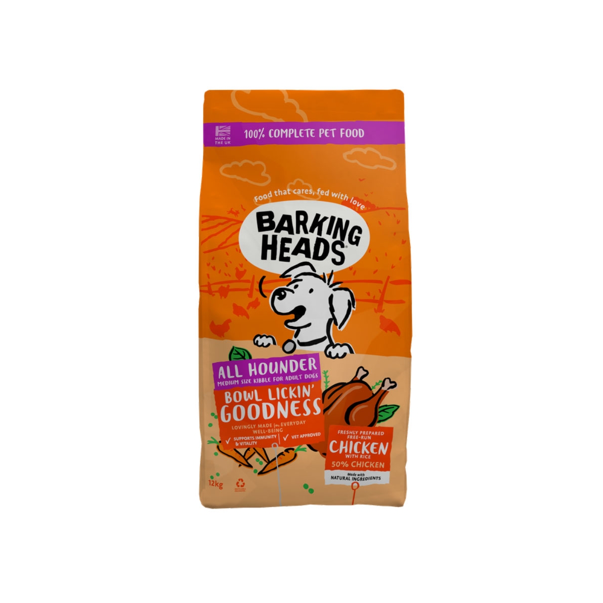 Barking Heads Bowl Lickin Chicken koeratoit 12 kg
