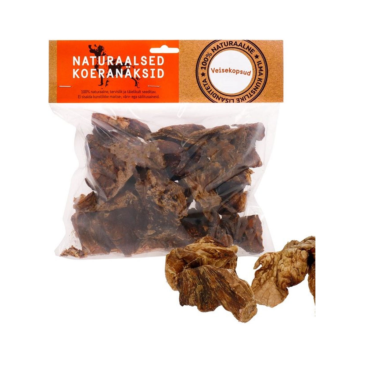 Naturaalne maius koertele, veisekopsud 200 g - Tootepilt