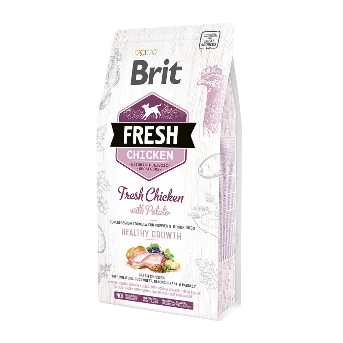 Brit Fresh kutsika kuivtoit, kana/kartul, 2,5 kg - Tootepilt