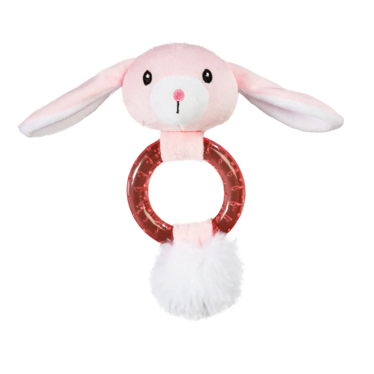 Little & Bigger kutsika mänguasi, Basics Teether rõngas+jänes, 17 cn - Tootepilt