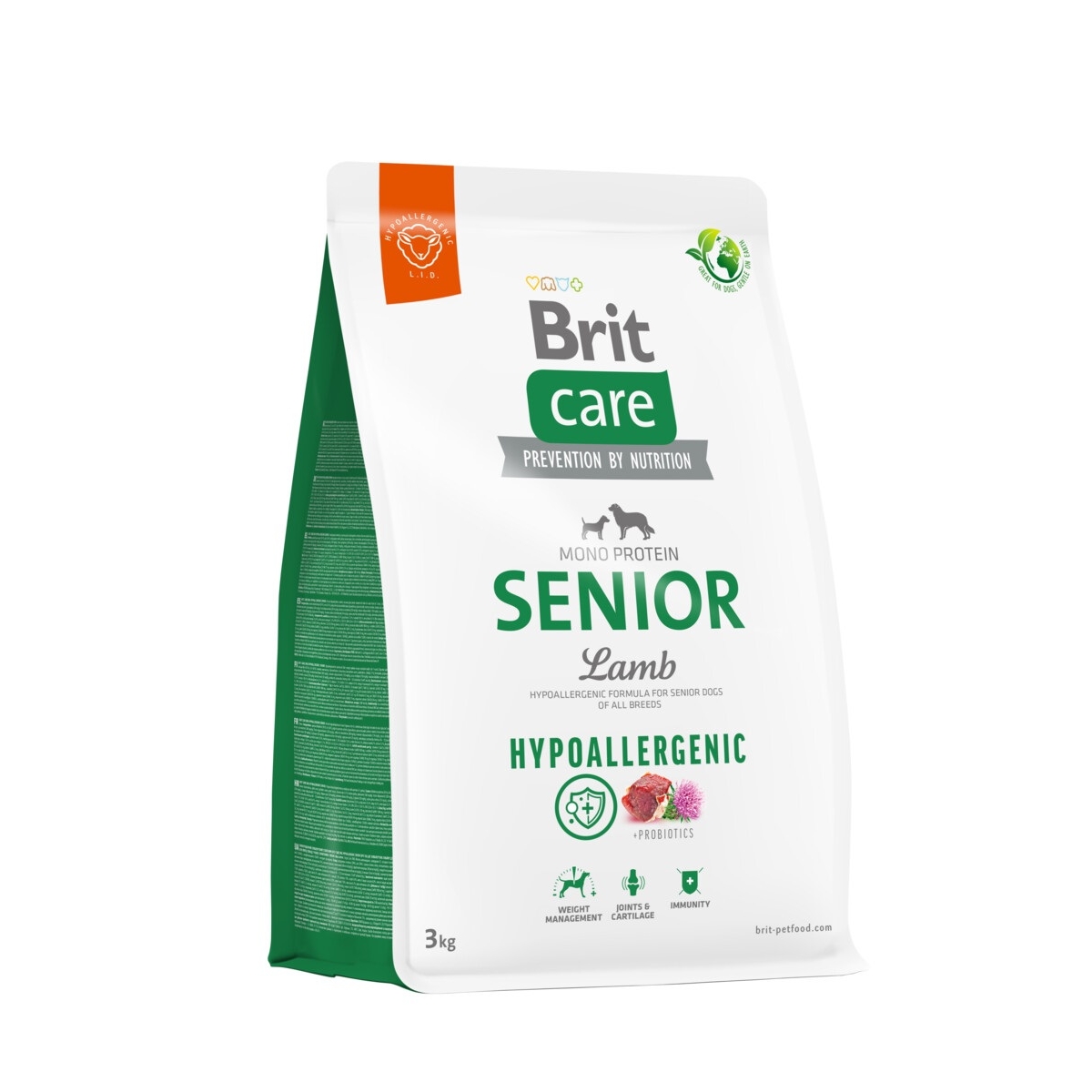 Brit Care Senior koera kuivtoit, lammas/riis, 3 kg - Tootepilt