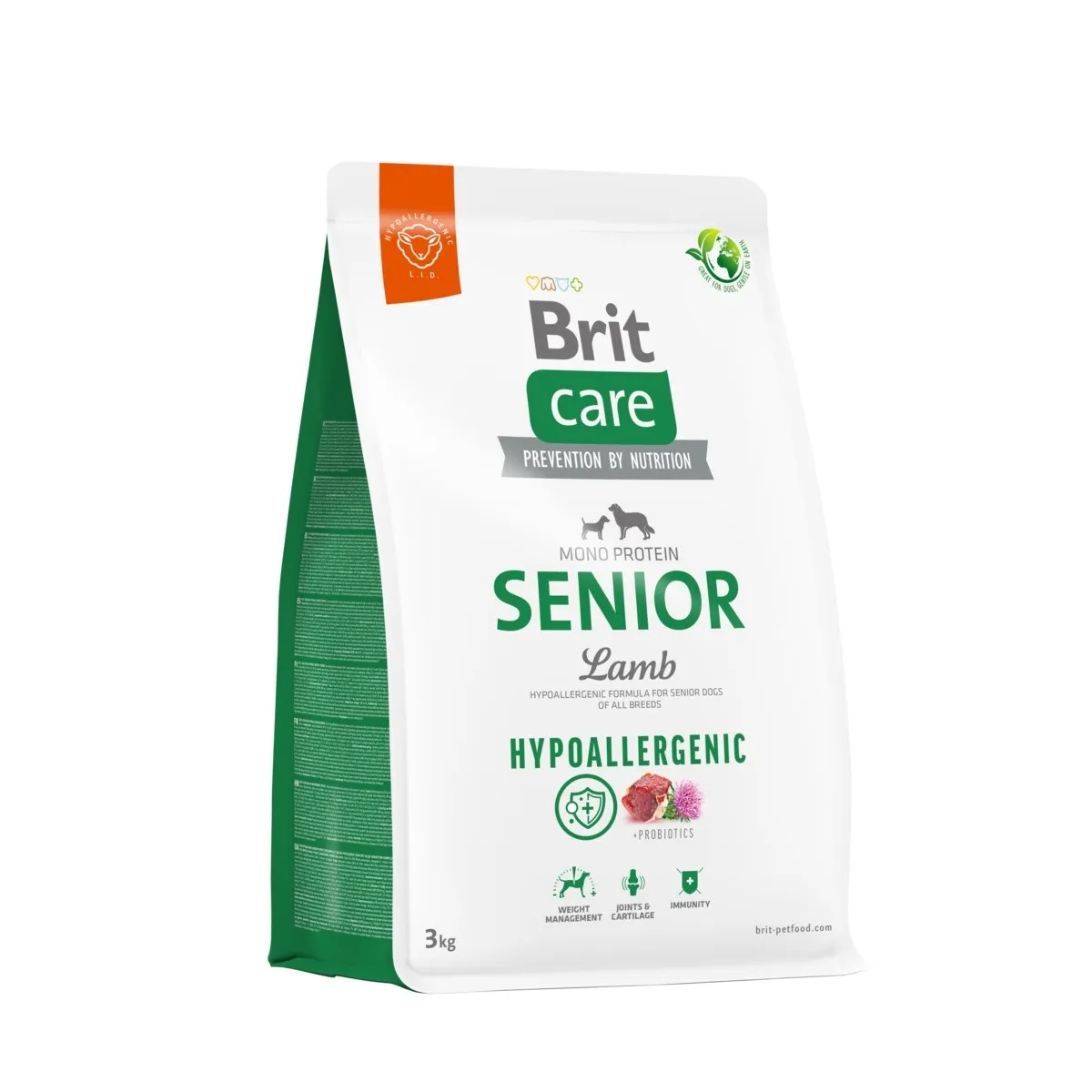 Brit Care Senior koera kuivtoit, lammas/riis, 3 kg - Tootepilt