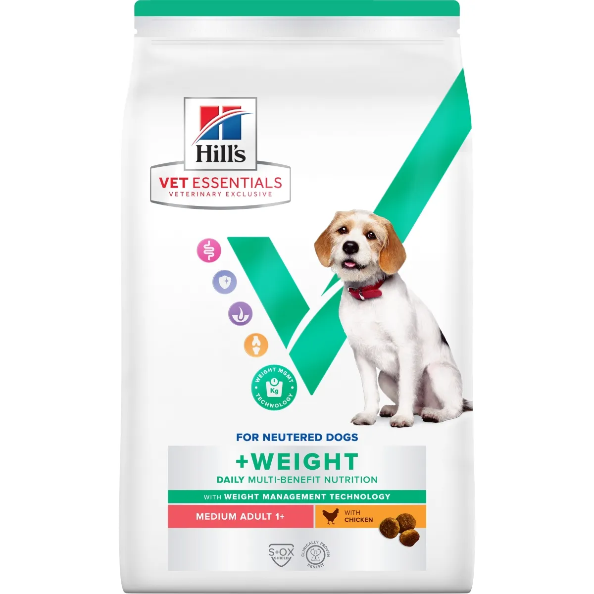 Hills VE MB+Weight kuivtoit keskmist kasvu koertele kanaga, 10 kg - Tootepilt