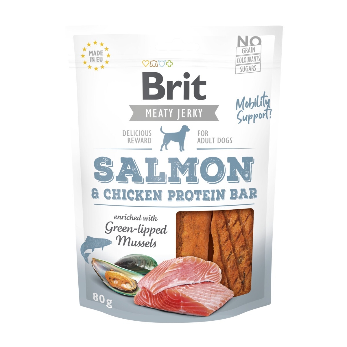 Brit Jerky Snack proteiinibatoon koerale lõhega, 80 g - Tootepilt