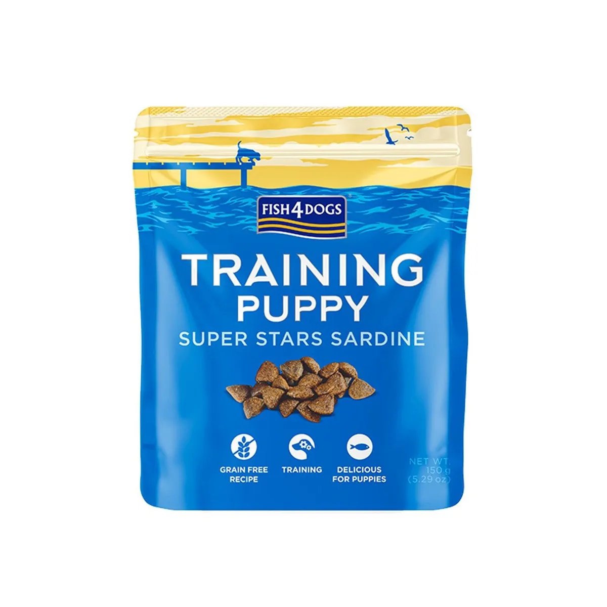 Fish4Dogs Superstars treeningmaiused kutsikatele, sardiiniga 150 g - Tootepilt