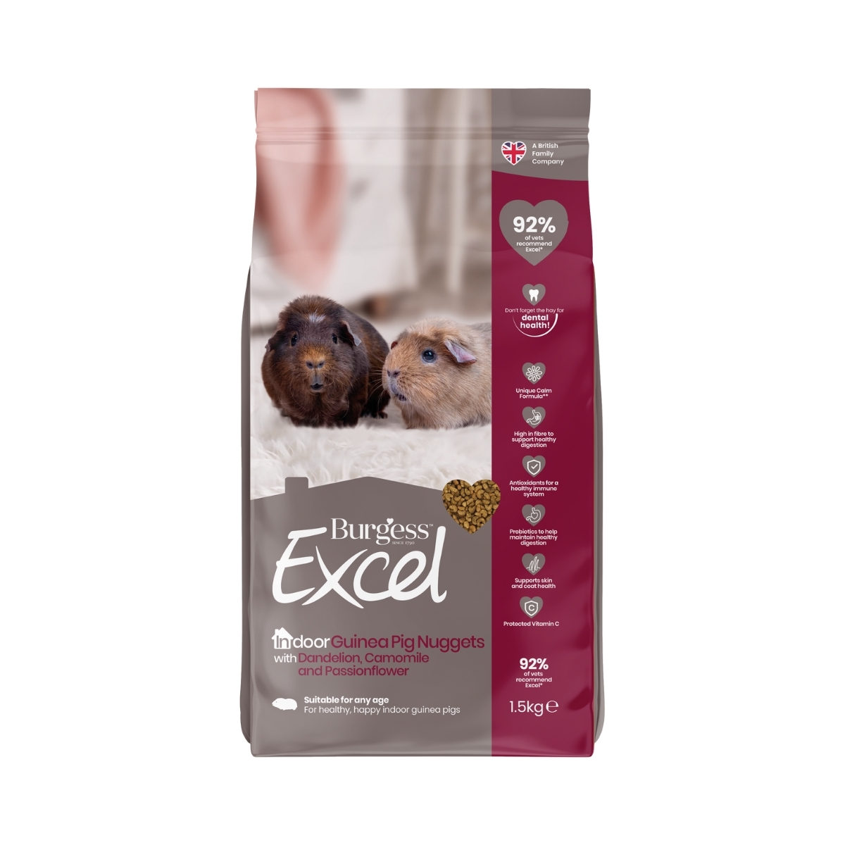 Burgess Excel merisea täissööt Indoor 1,5 kg