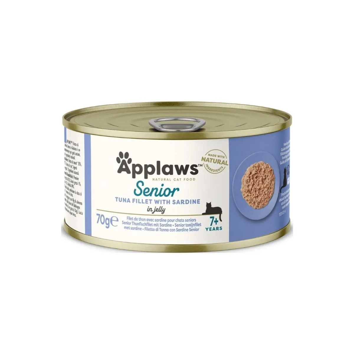 Applaws Senior kassikonserv, tuunikala/sardiin, 70 g - Tootepilt