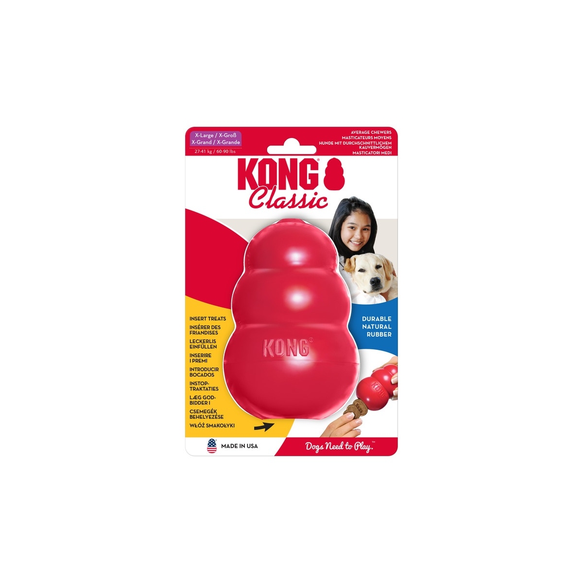 Kong Classic täidetav mänguasi, XL, punane