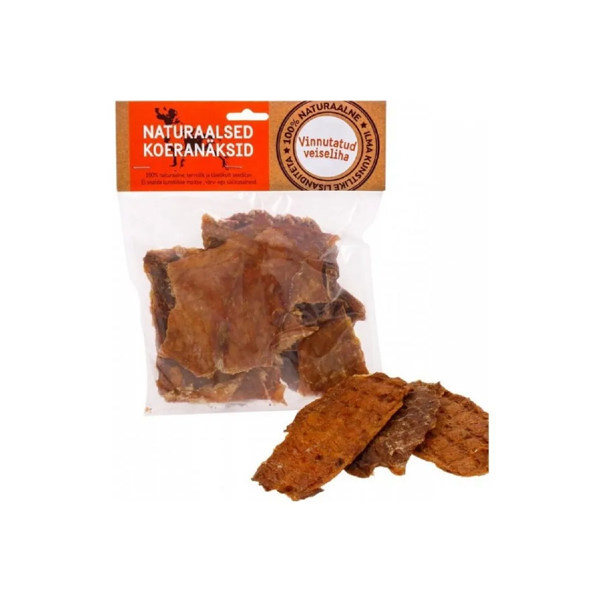 Naturaalne maius koertele, vinnutatud veiseliha, 200 g - Tootepilt