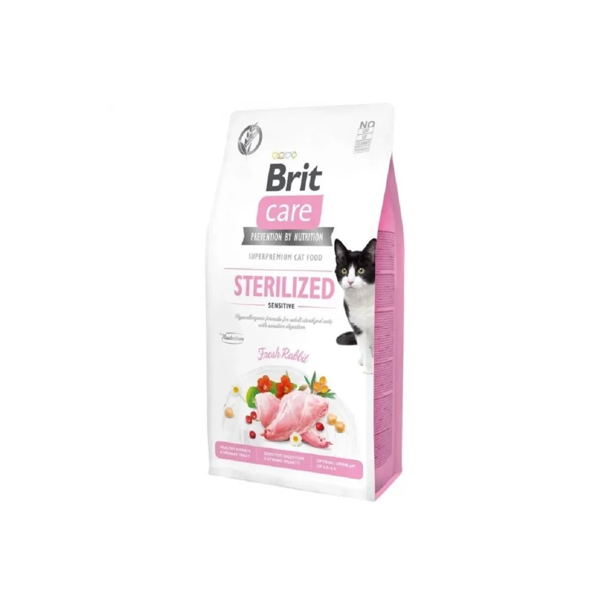 Brit Care Sterilized Sensitive kassi kuivtoit, küülik, 2 kg - Tootepilt