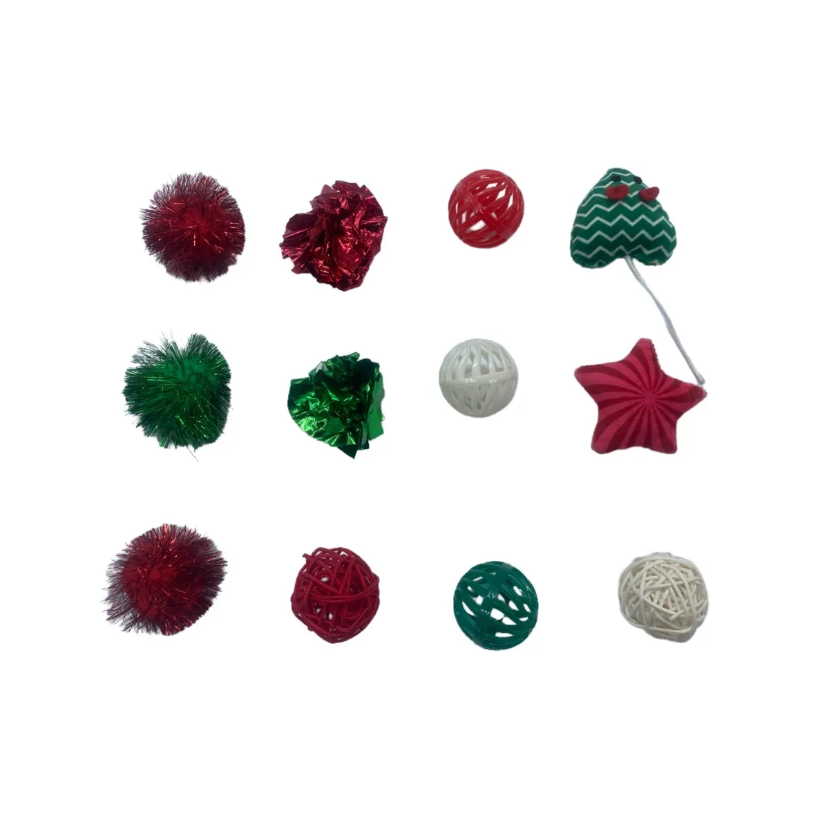 Meow & Me kassi mänguasjade komplekt, Happy Holidays sokk, 12 tk - Tootepilt