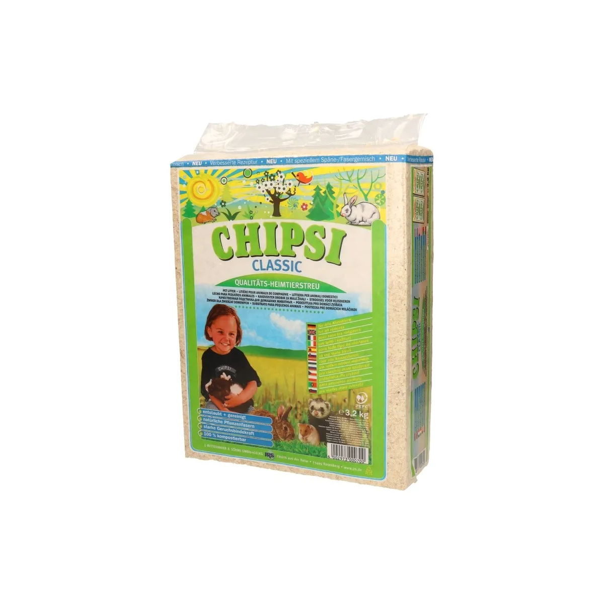Chipsi Classic saepuru, allapanu 60 L/3, 2 kg