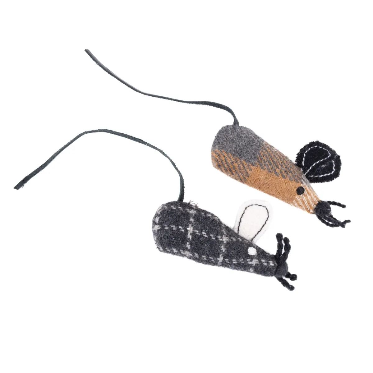 Gaia kassi mänguasi, villased hiired, 8 x 3 x 2 cm, 2 tk - Tootepilt