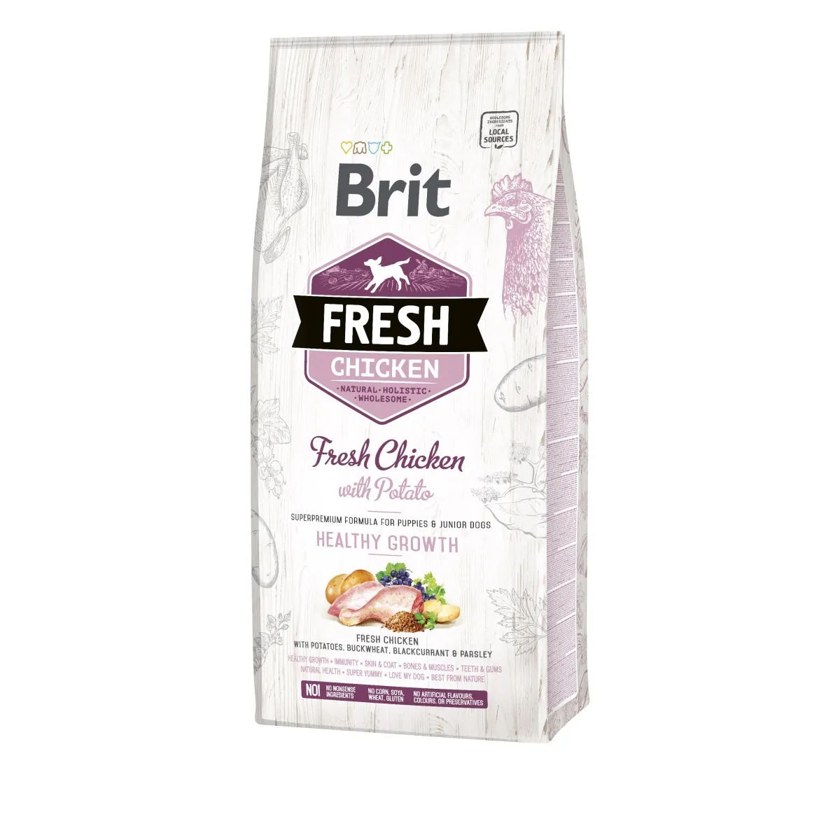Brit Fresh kutsika kuivtoit, kana/kartul, 12 kg - Tootepilt