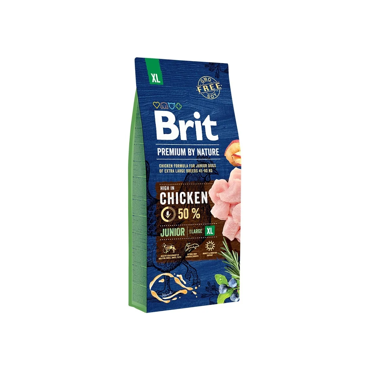 Brit Premium Junior kuivtoit väga suurt kasvu koerale, XL, kana, 15 kg - Tootepilt