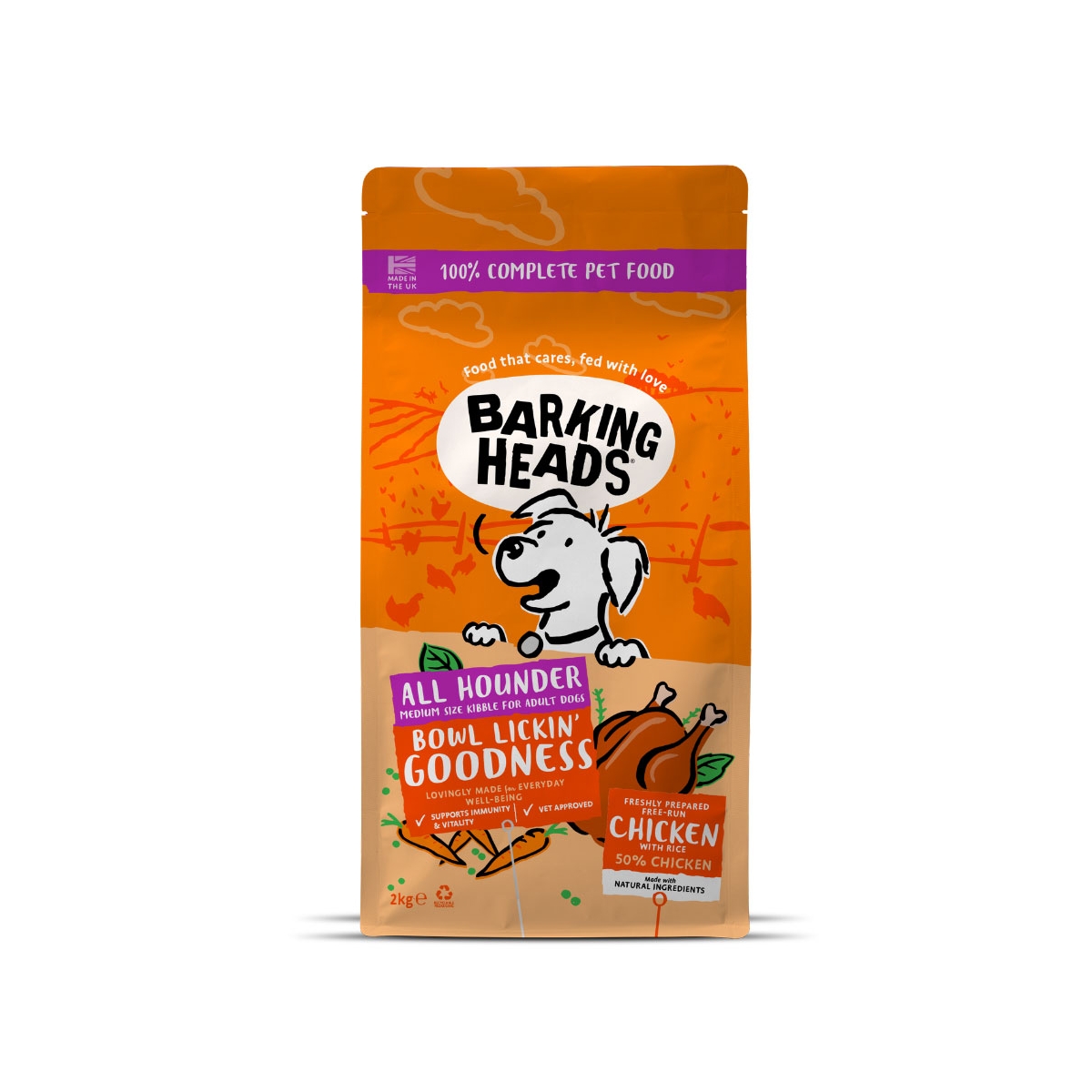 Barking Heads Bowl Lickin Chicken koeratoit 2 kg