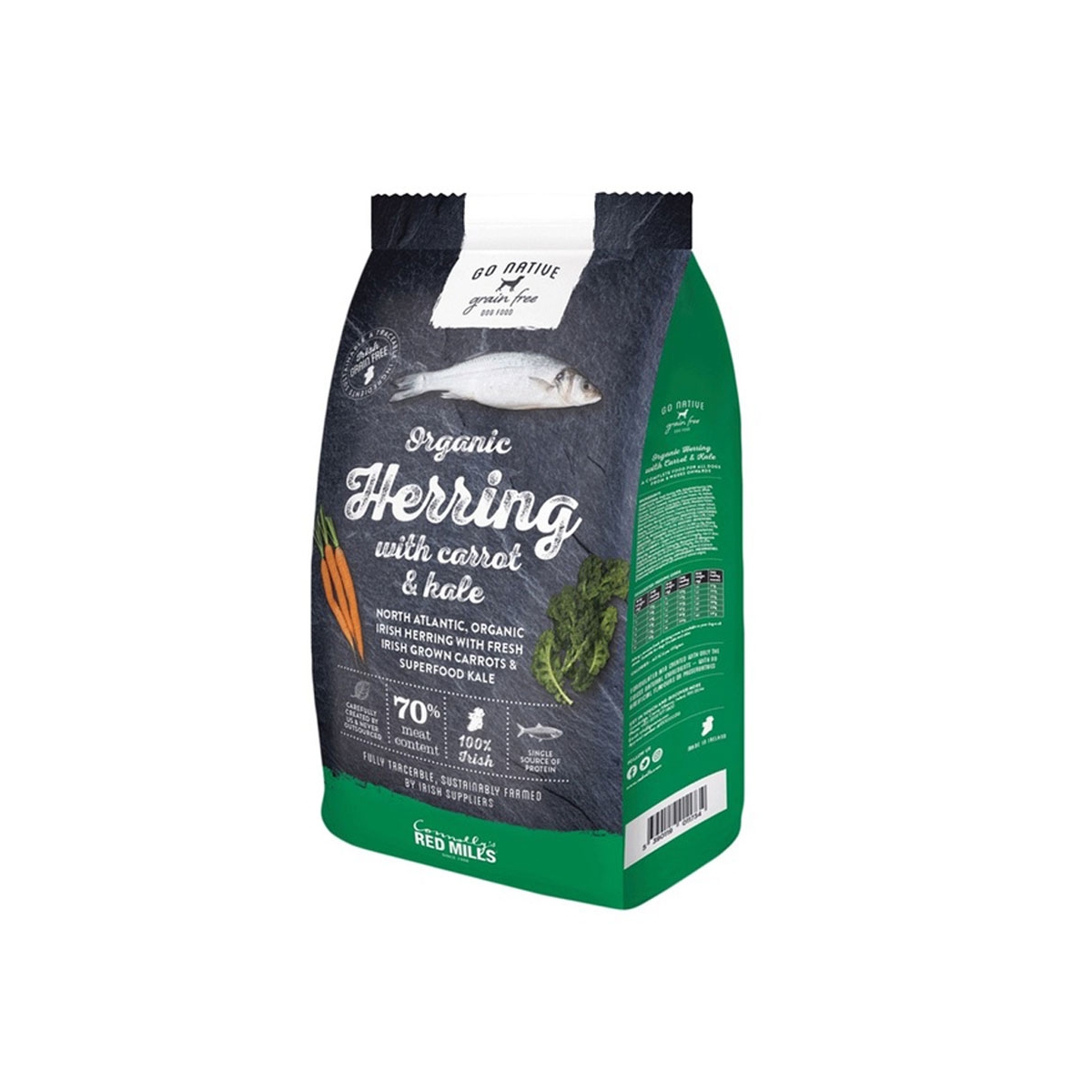 Go Native kuivtoit koertele heeringa, porgandi ja lehtkapsaga, 4 kg - Tootepilt