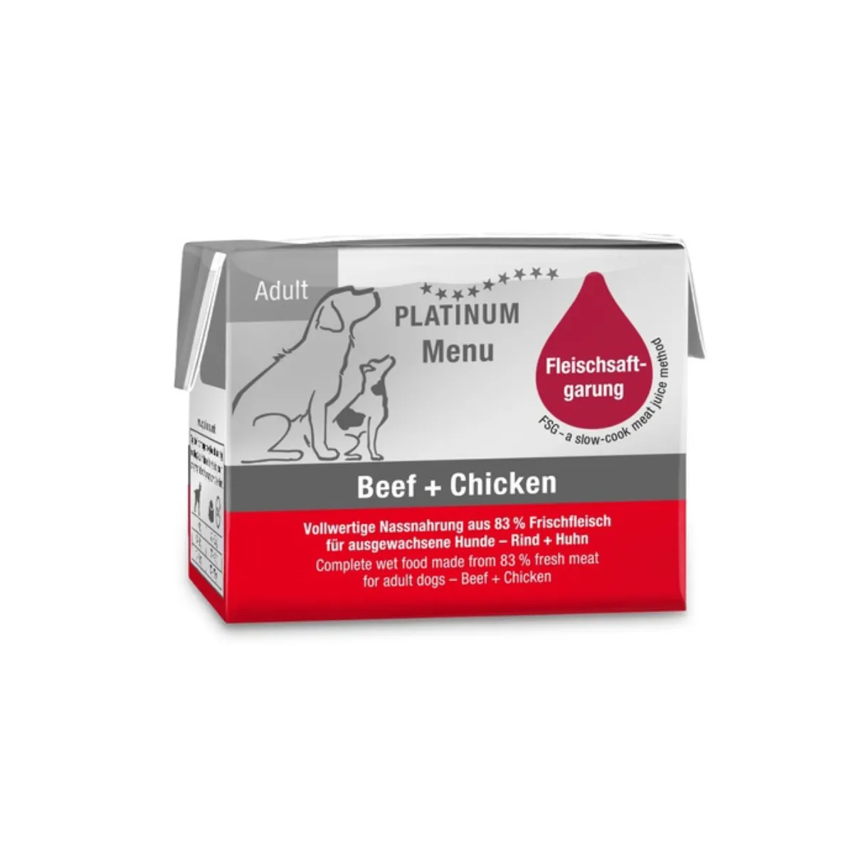 Platinum Menu konserv koerale, veise- ja kanalihaga 90 g - Tootepilt