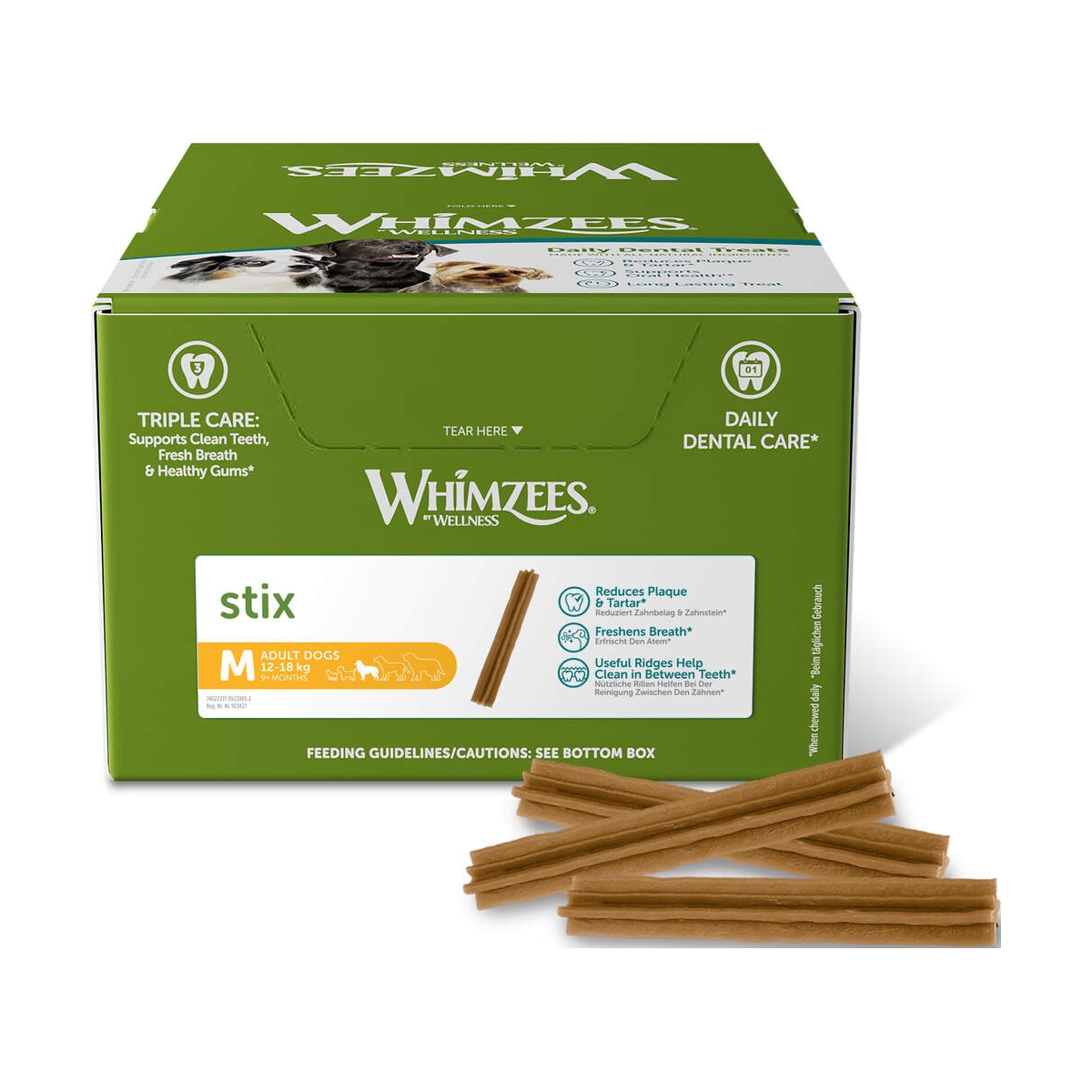 Whimzees koera närimispulgad M, 100 tk - Tootepilt