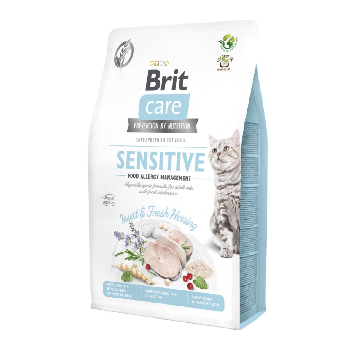 Brit Care kassi kuivtoit, putukavalk/heeringas, 400 g - Tootepilt