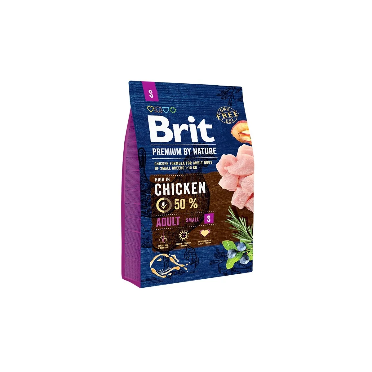 Brit Premium kuivtoit väikest kasvu koerale, S, kana, 3 kg - Tootepilt