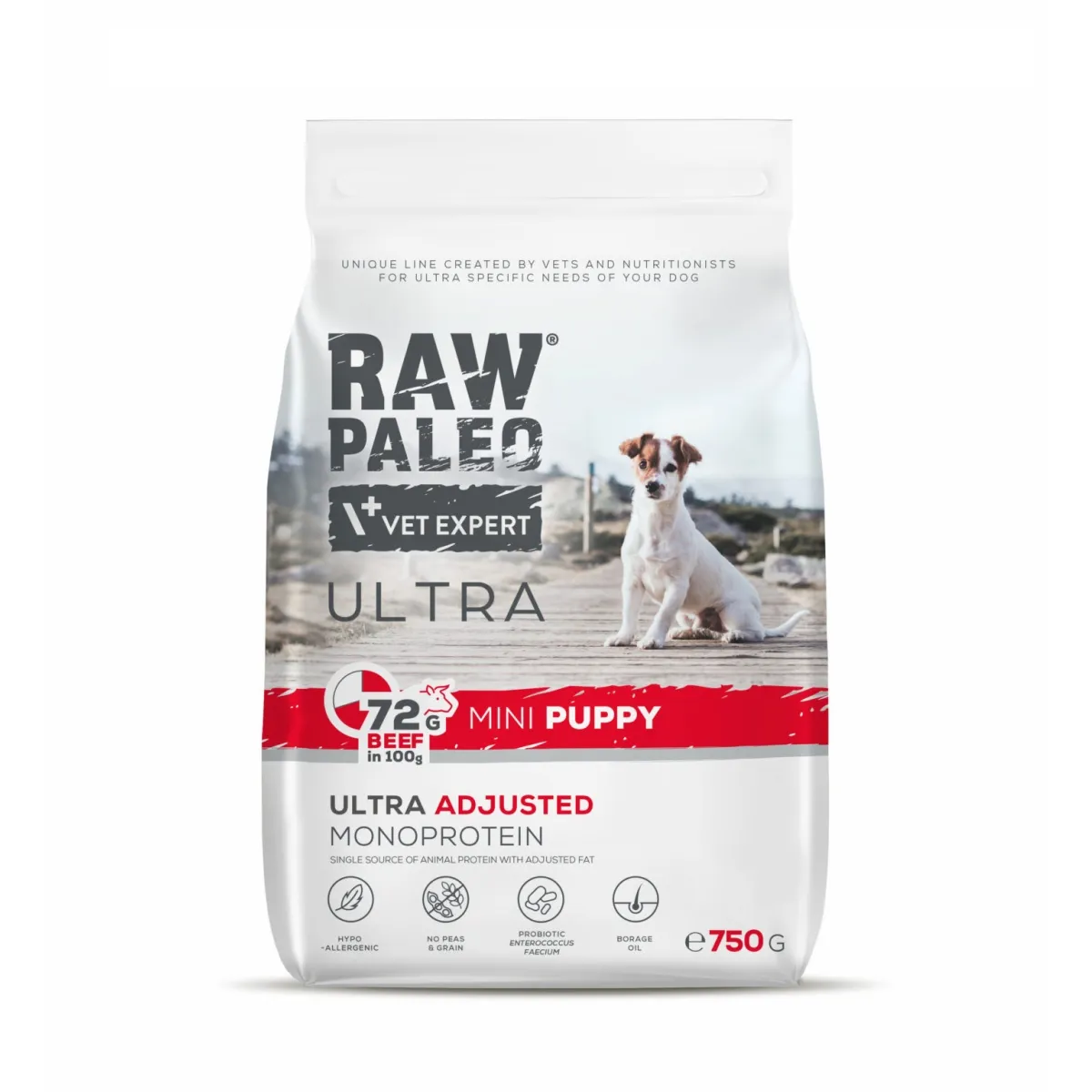 RAW PALEO KUTSIKA TÄISSÖÖT ULTRA MINI VEIS 750G - Tootepilt