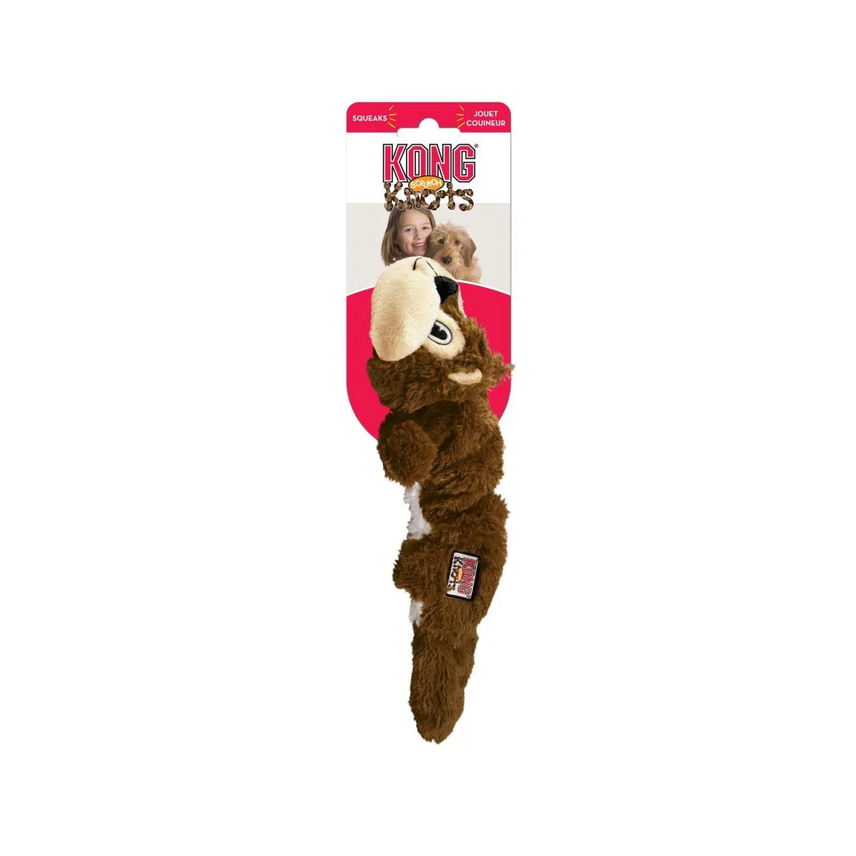 KONG Scrunch Knots koera mänguasi, orav, S/M - Tootepilt