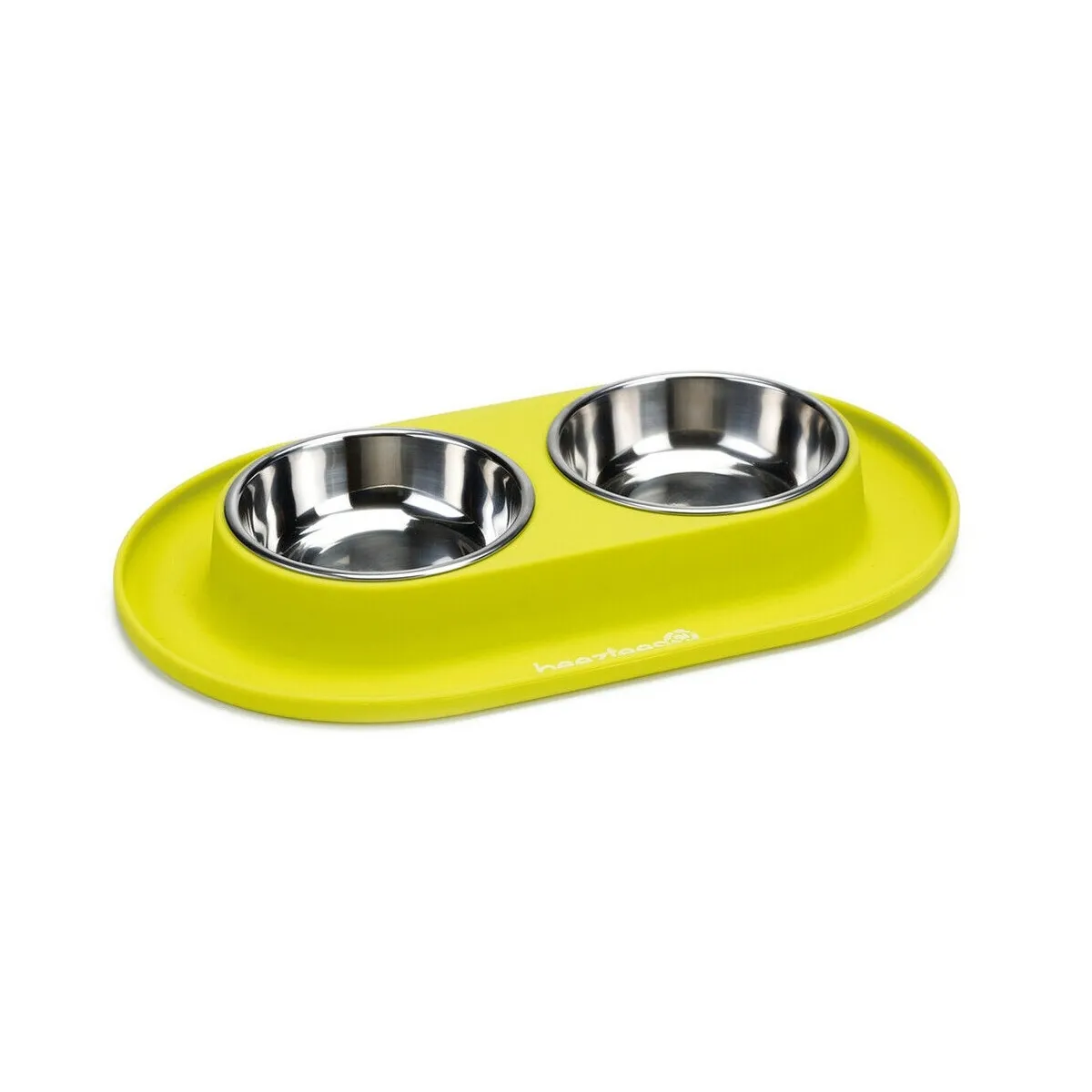 Beeztees söögikausside komplekt silikoonümbrisega 2 x 125 ml, roheline - Tootepilt