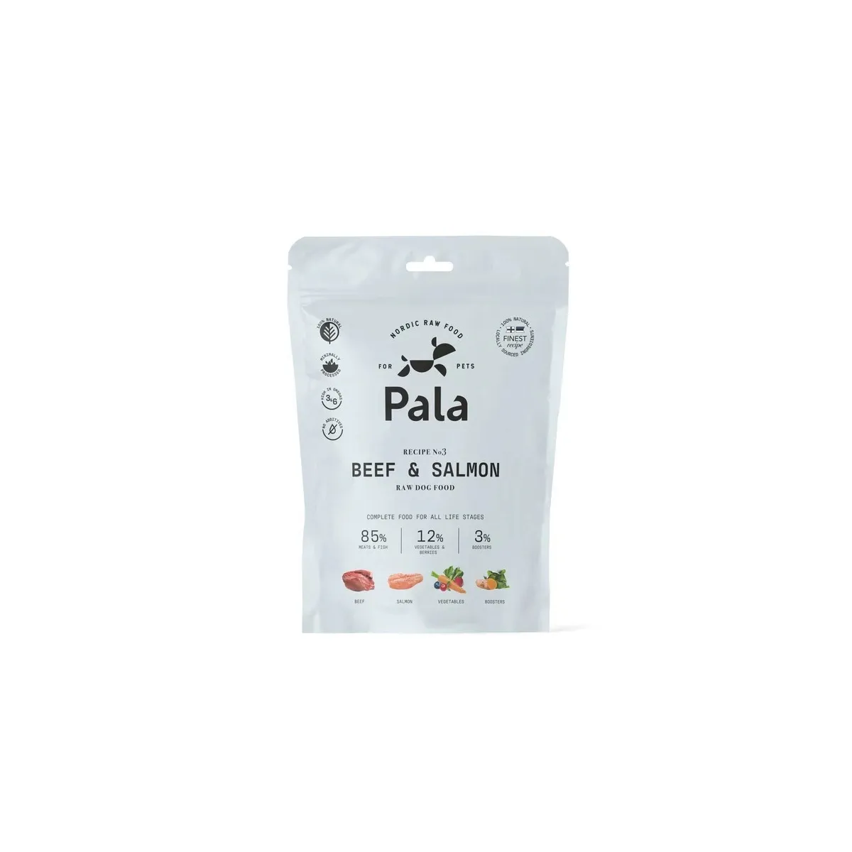 Pala koera toortoit, veis/lõhe, 400 g - Tootepilt