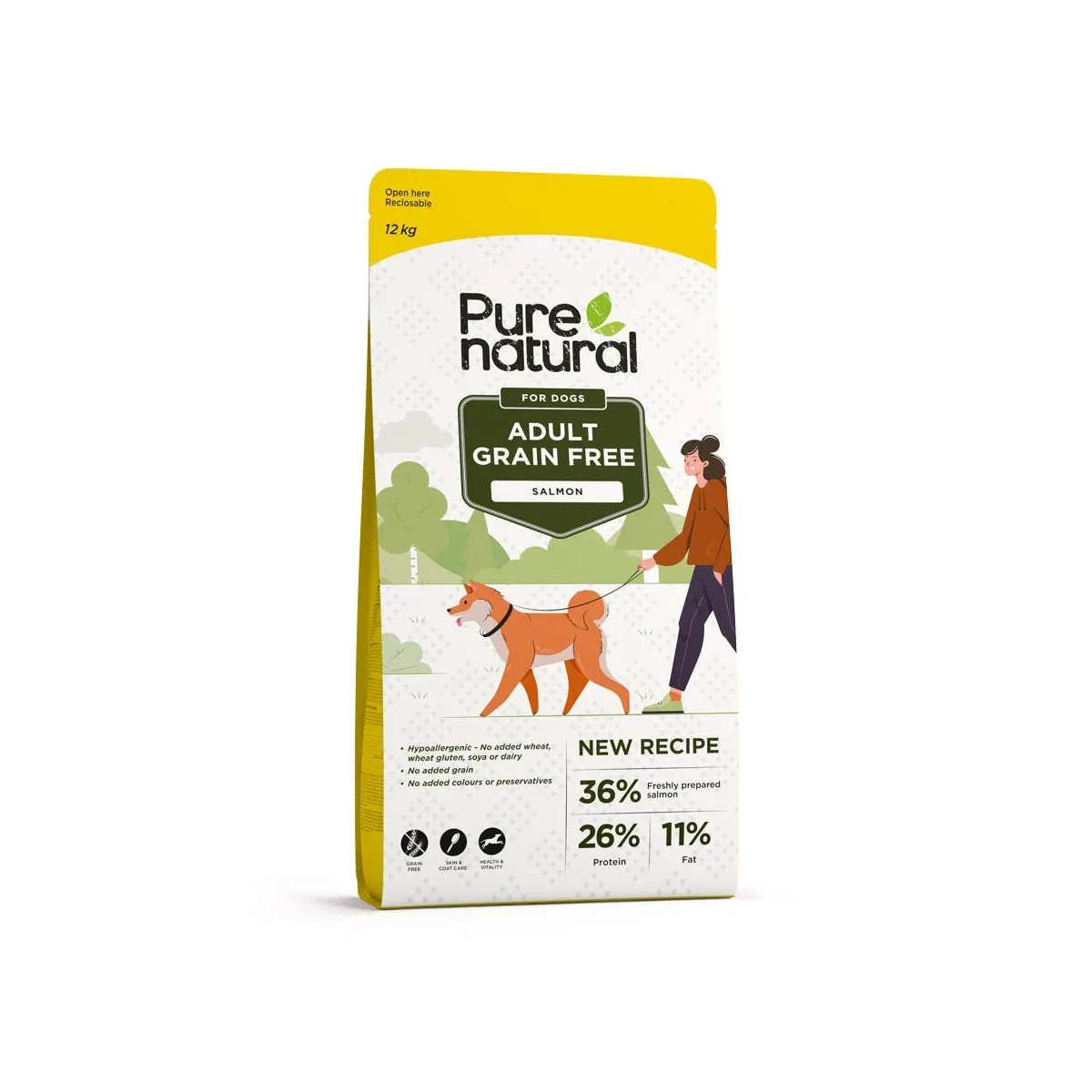 Purenatural koera kuivtoit, lõhe, teraviljavaba, 12 kg - Tootepilt 1