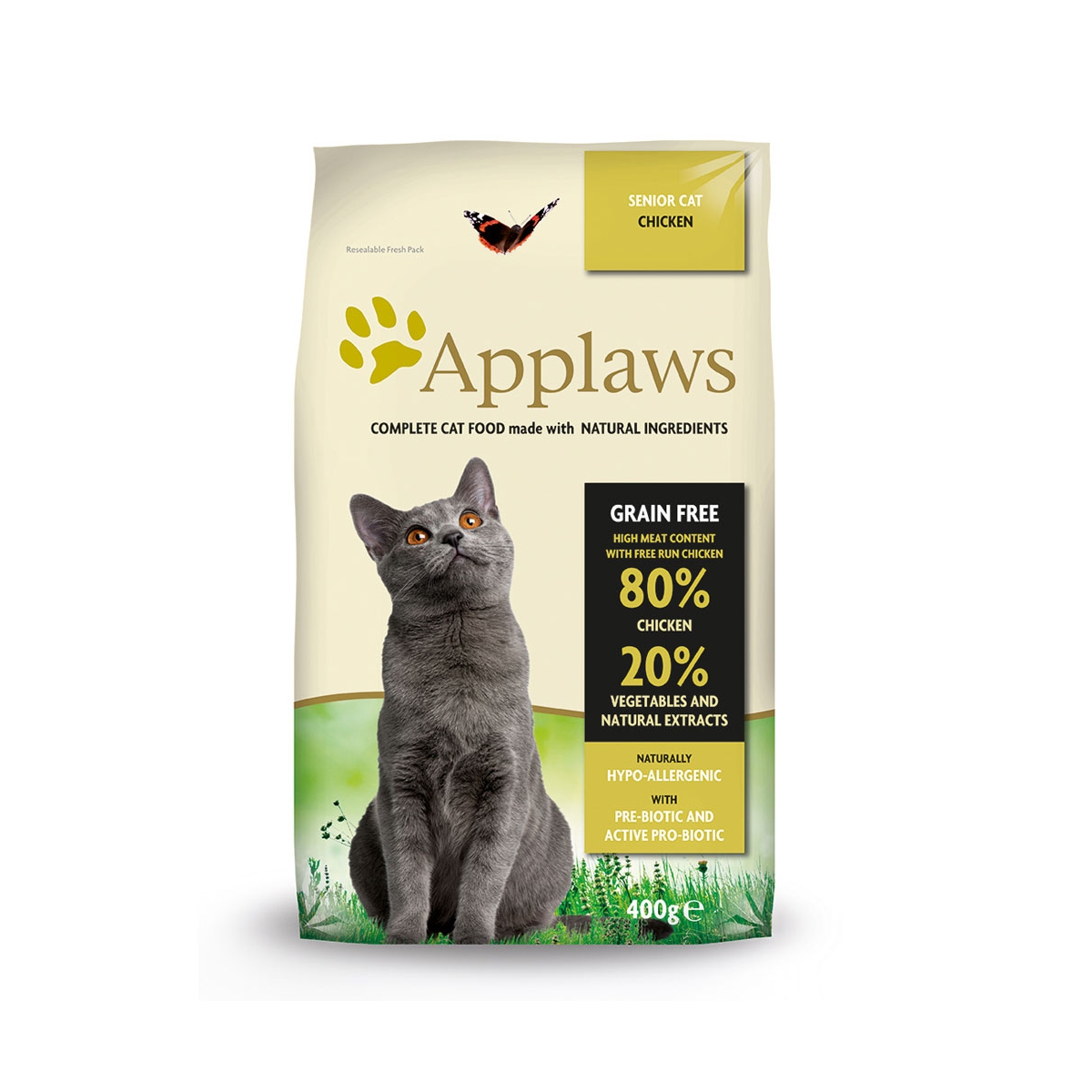 Applaws Senior kuivtoit kassidele, kanalihaga, 400 g