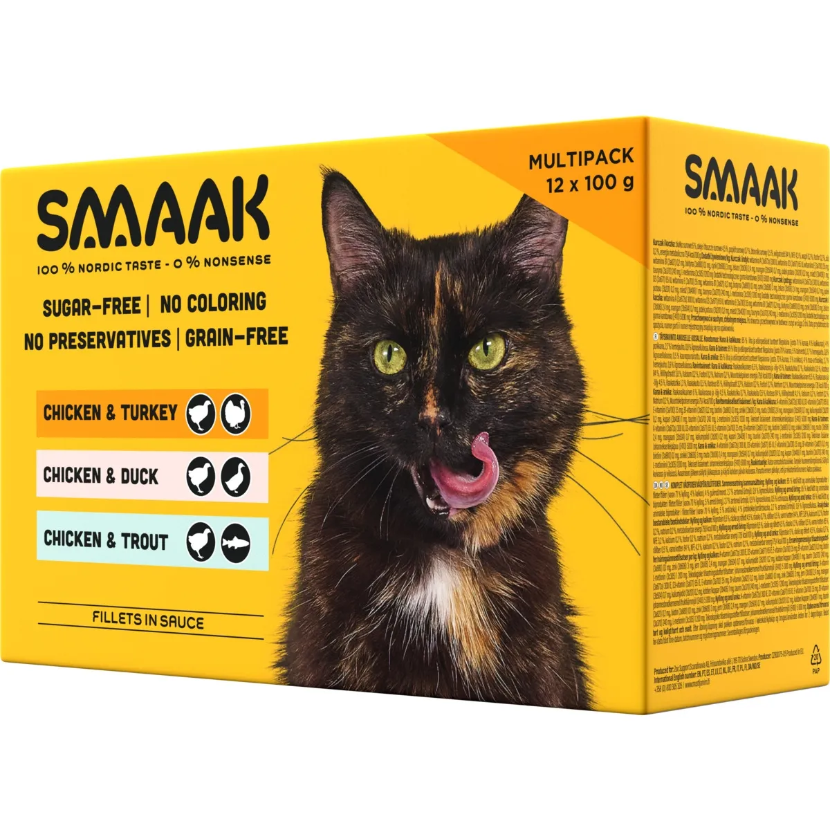 SMAAK kassi einekotikeste multipakk, 12 x 100 g - Tootepilt
