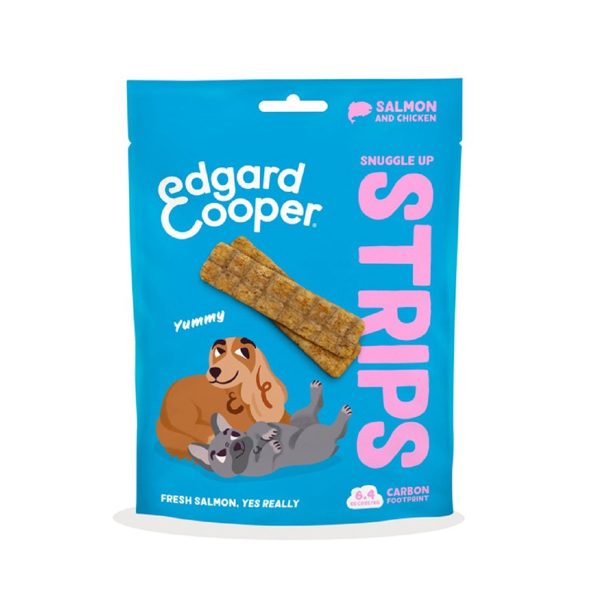 Edgard Cooper maius koerale Strips, lõhe/kana, 75 g - Tootepilt