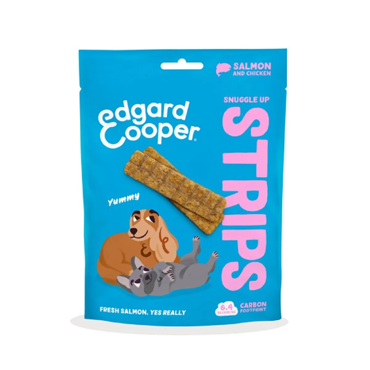 Edgard Cooper maius koerale Strips, lõhe/kana, 75 g - Tootepilt