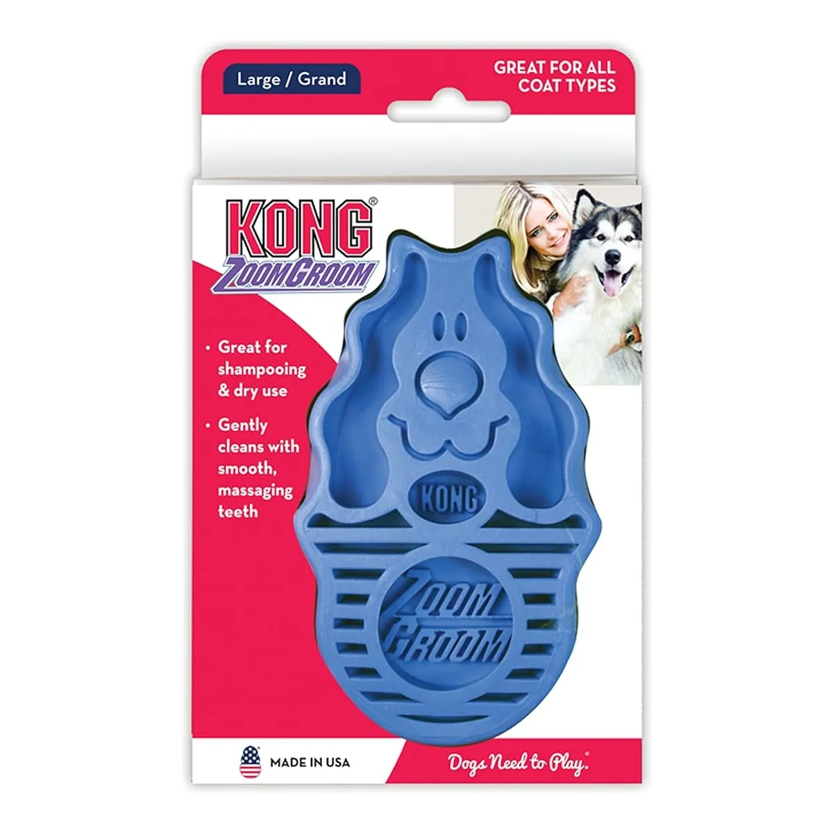 KONG ZoomGroom Boysenberry hari - Tootepilt