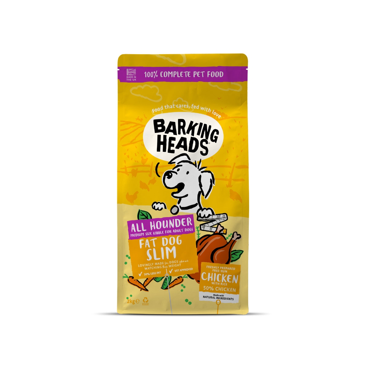 Barking Heads Fat Dog Slim kuivtoit koertele 2 kg