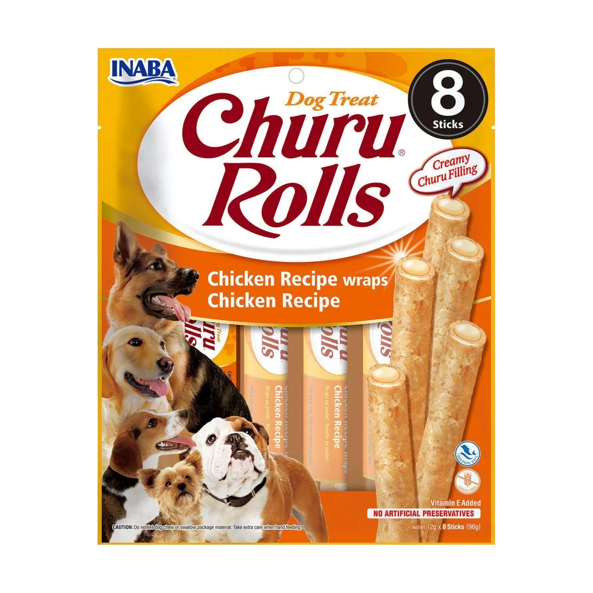 Churu Rolls koera maius, kana, 8 tk - Tootepilt
