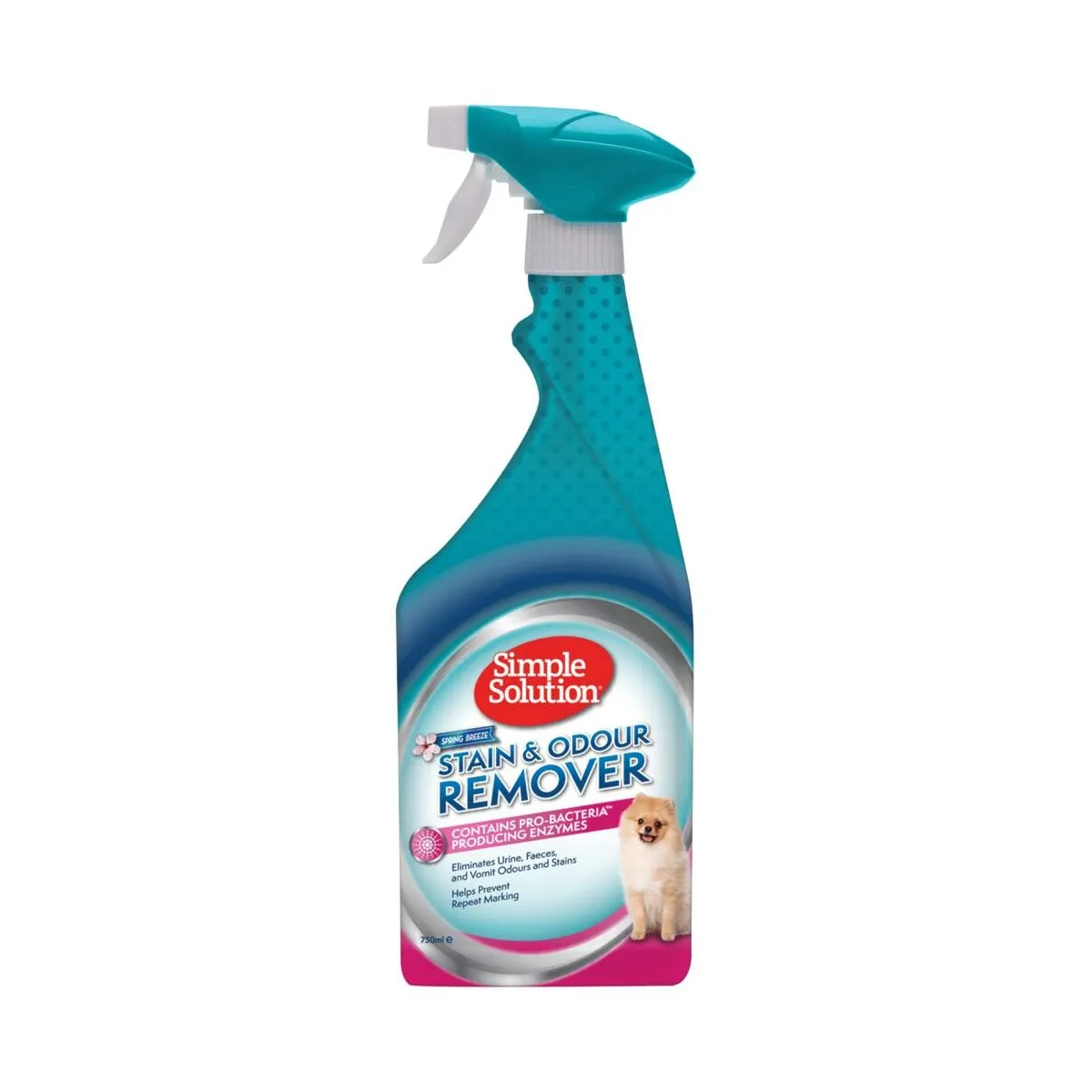 Simple Solution pleki- ja lõhnaeemaldaja Spring Breeze, 750 ml - Tootepilt