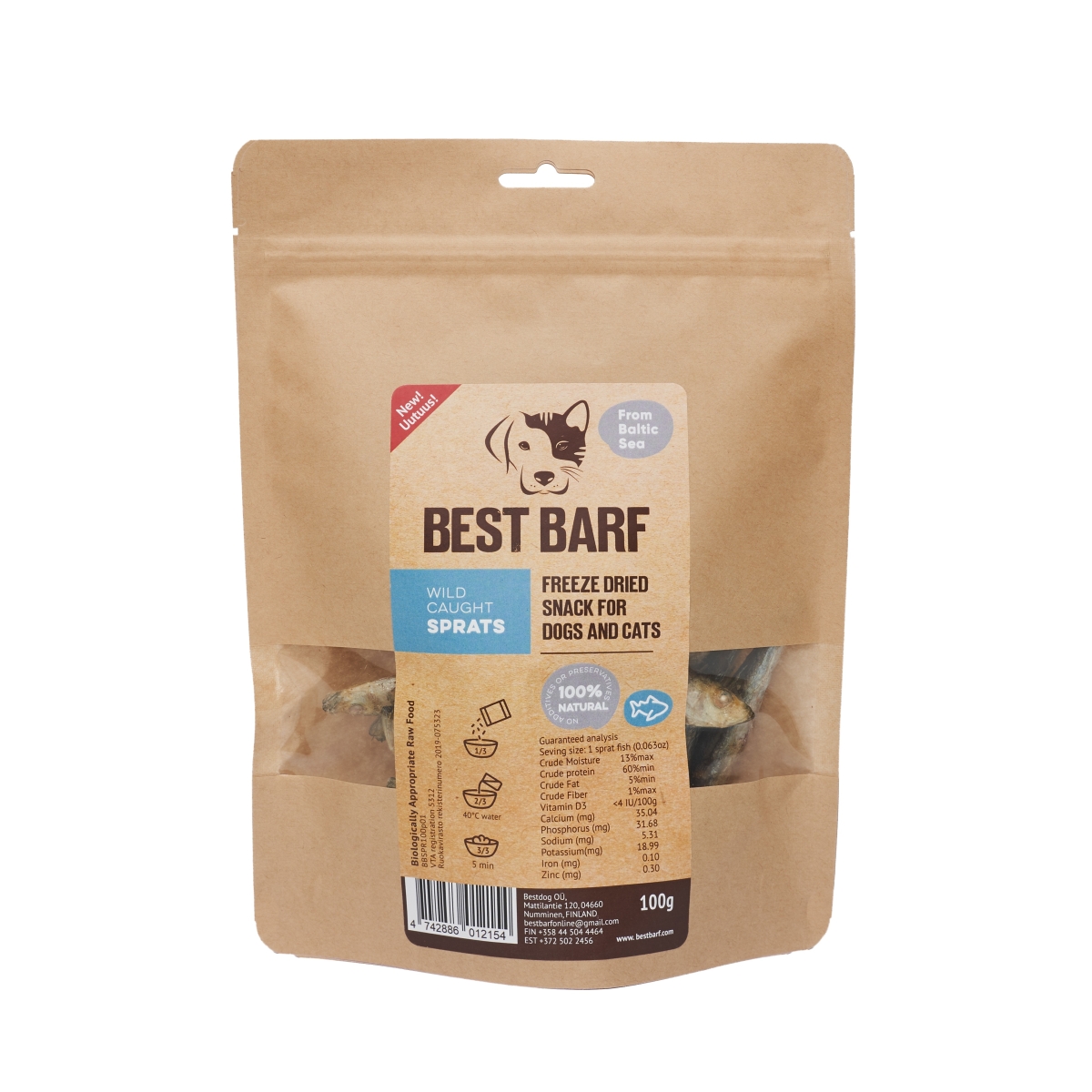 Best Barf külmkuivatatud maius, Läänemere kilud 50 g - Tootepilt 1