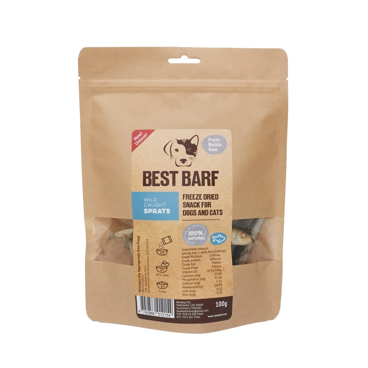 Best Barf külmkuivatatud maius, Läänemere kilud 50 g - Tootepilt 1