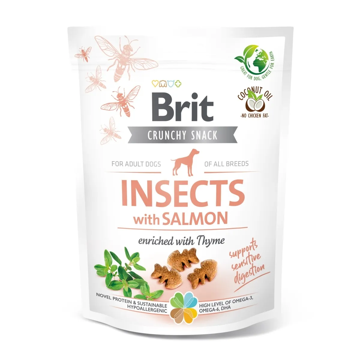 Brit Care Cracker koera maius, putukad/lõhe, 200 g - Tootepilt