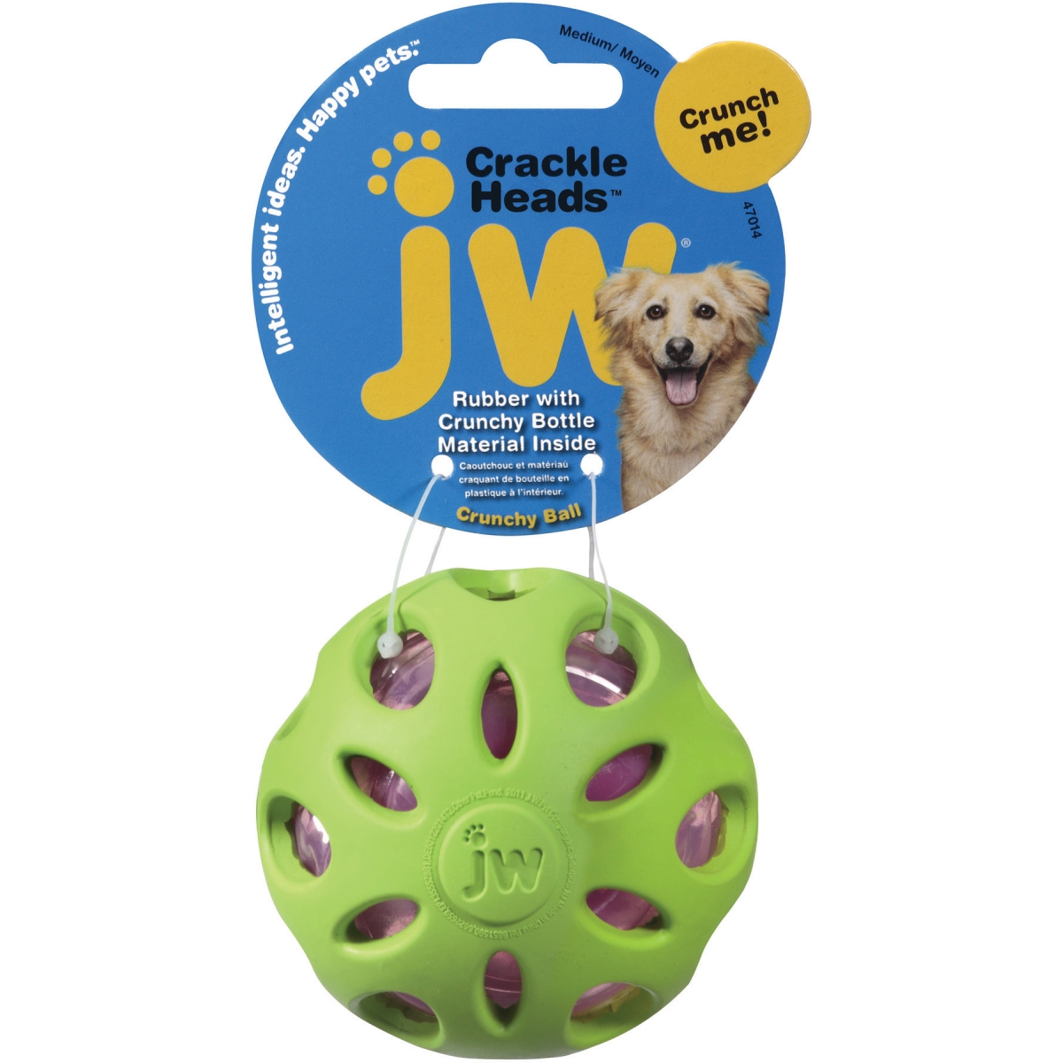 JW Crackle Heads krõbisev pall koertele M
